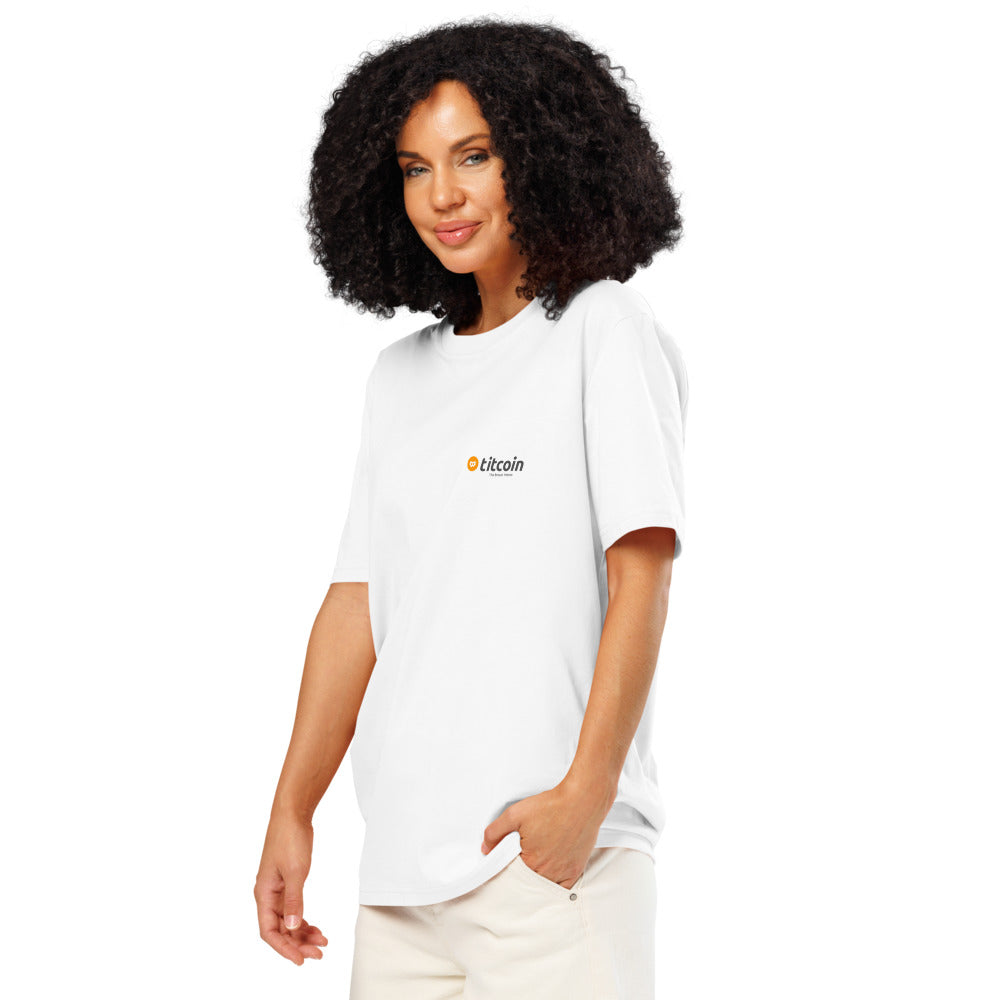 Titcoin - Unisex organic ribbed neck t-shirt