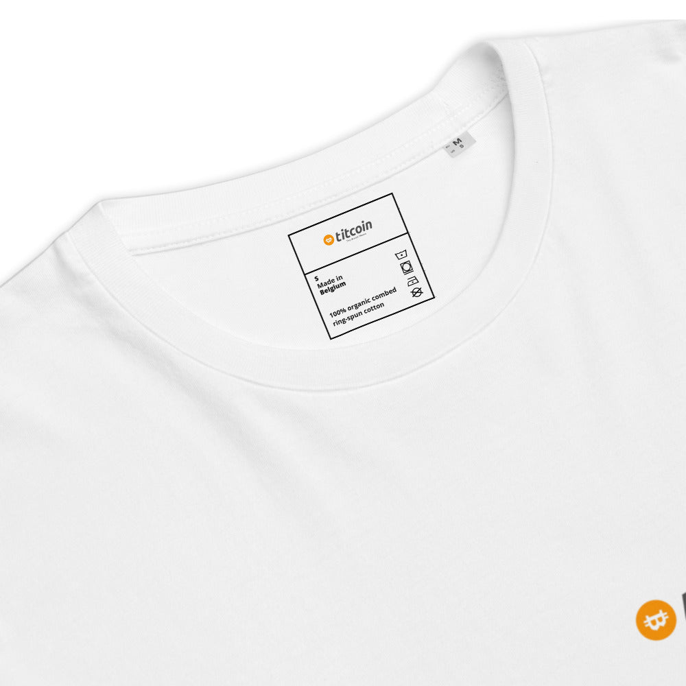 Titcoin - Unisex organic ribbed neck t-shirt